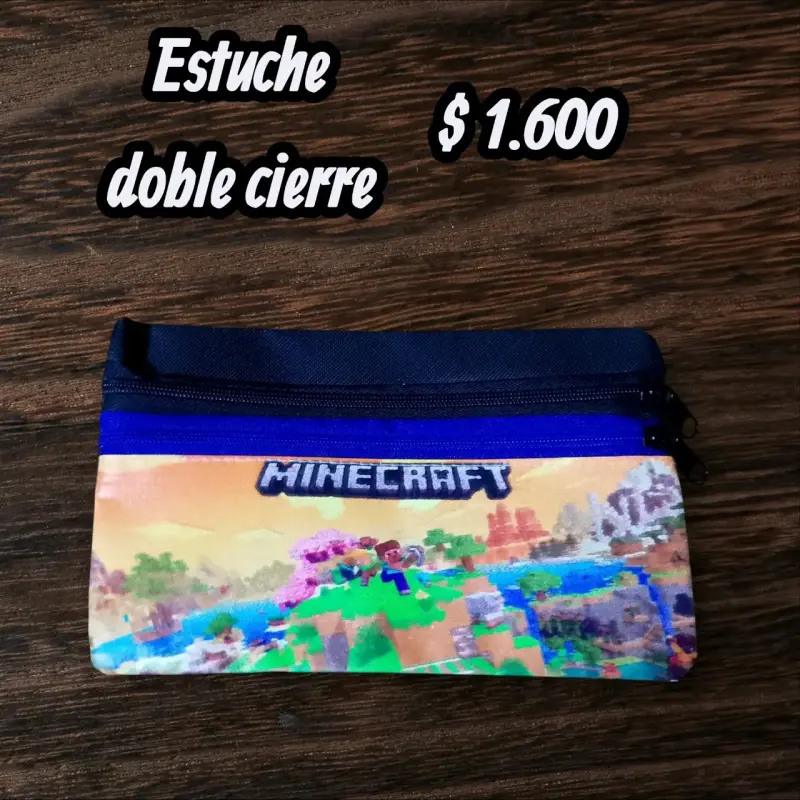 Estuche Minecraft con doble cierre