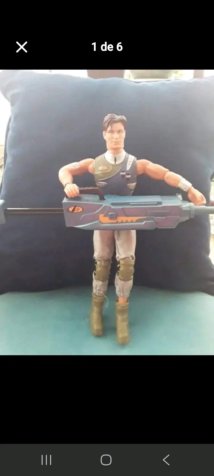 Figura de acción vintage Max Steel año 19con rifle - 1