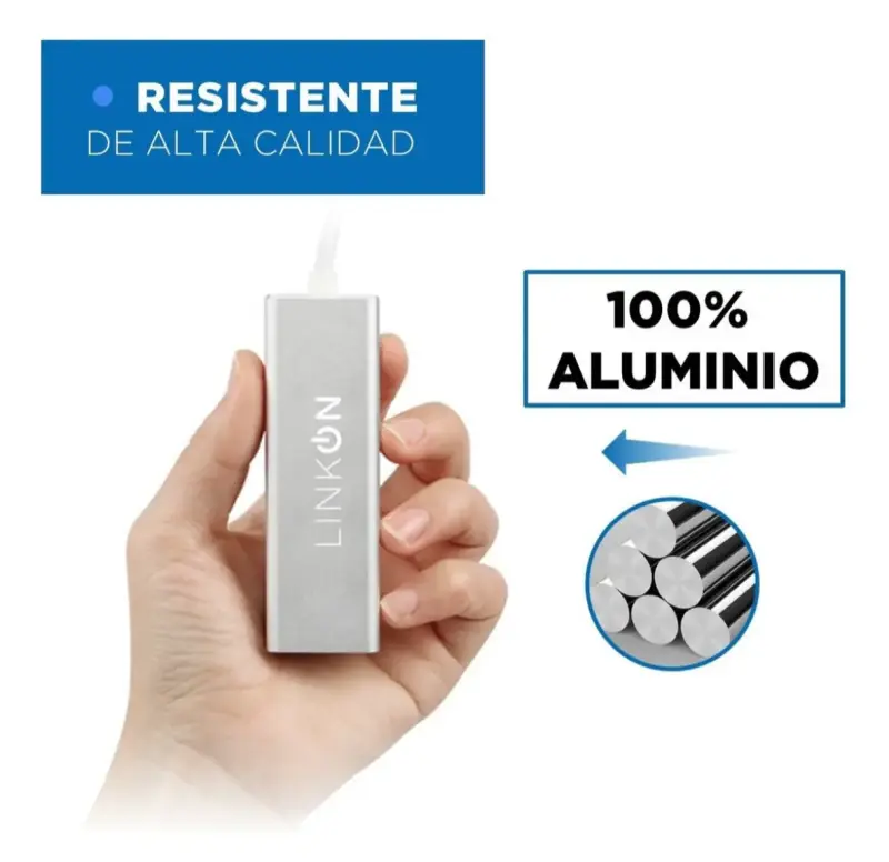 Adaptador USB-C a Ethernet LinkOn Alta Velocidad - 3