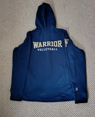 Polerón azul con capucha Warrior Volleyball - miniatura 1