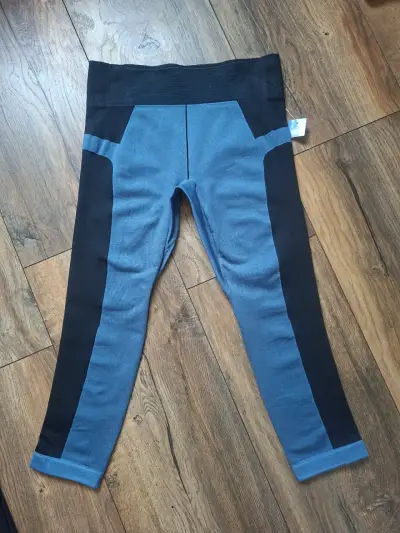 Calza deportiva azul y negro para mujer - miniatura 1