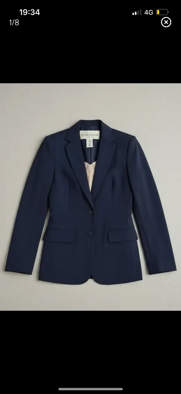 Blazer azul marino para mujer elegante - 2
