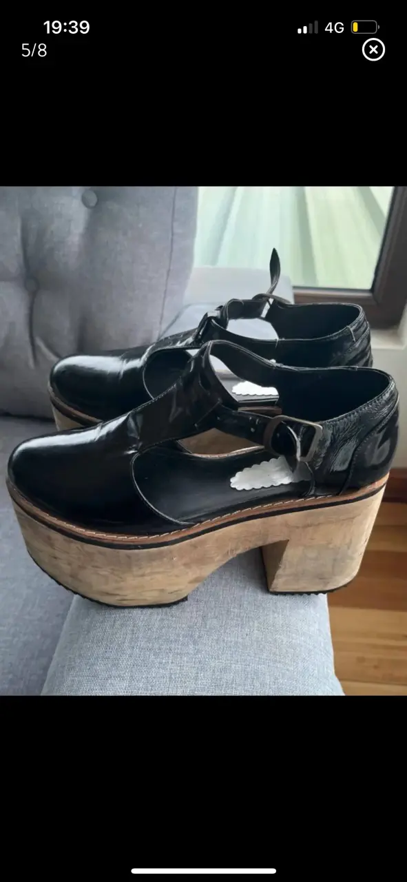 Zapatos de plataforma negros con tacón grueso - 4