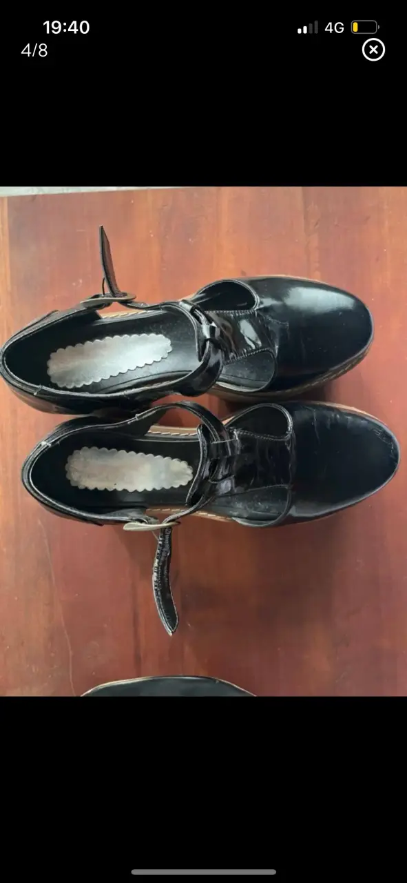 Zapatos de plataforma negros con tacón grueso - 5