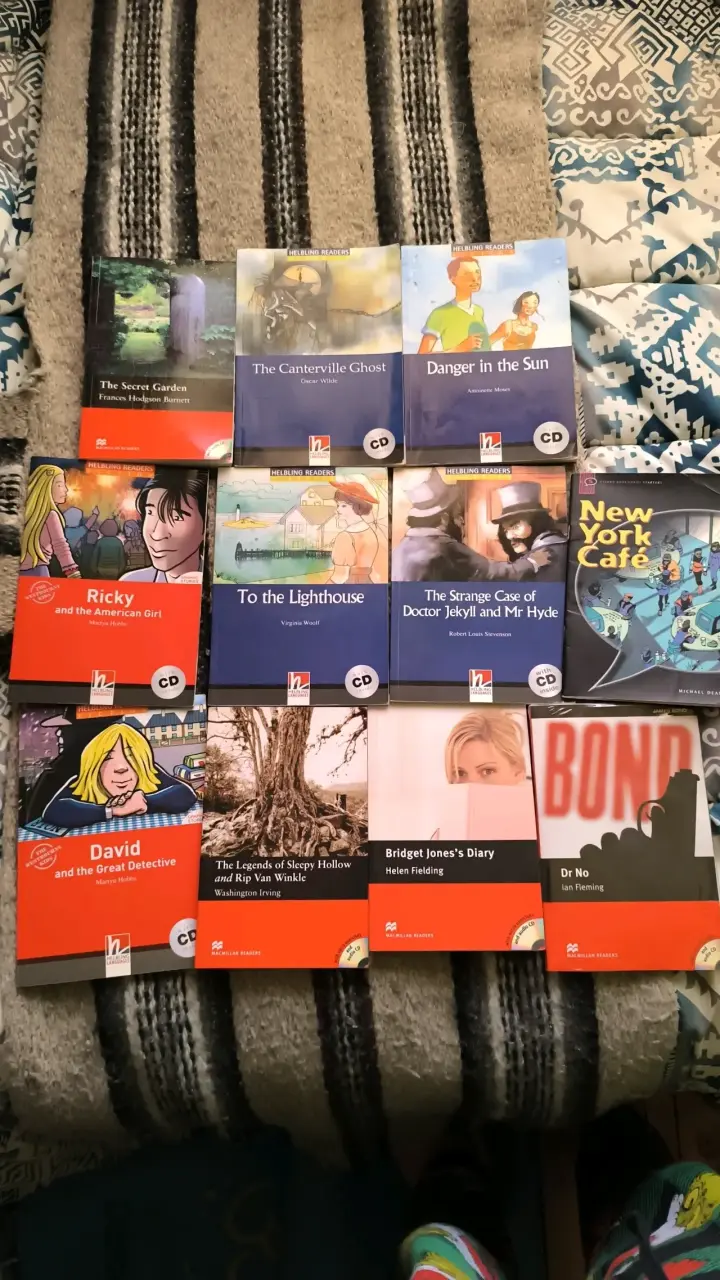 Colección de libros en ingles con CDs