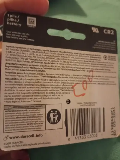 Pila de Litio Duracell CR2 3V (NUEVA Sellada - Ven - miniatura 2