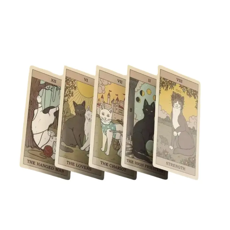 Tarot  Cats Rule the Earth con 78 cartas gatos - 3