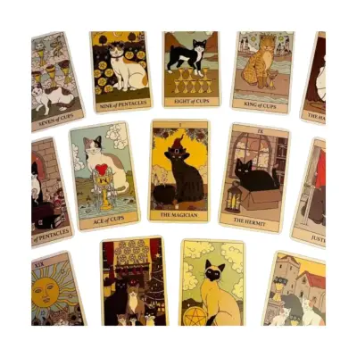 Tarot  Cats Rule the Earth con 78 cartas gatos - miniatura 4