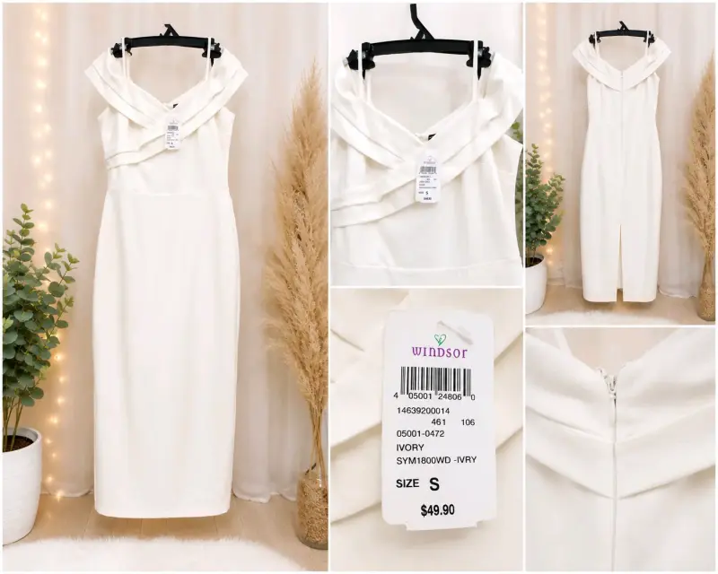 Vestido largo blanco Windsor elegante