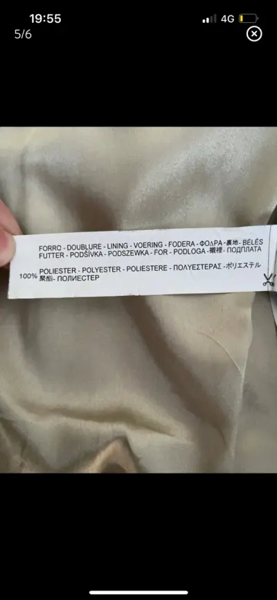 Chaqueta beige de mujer Bershka con cierre - miniatura 5