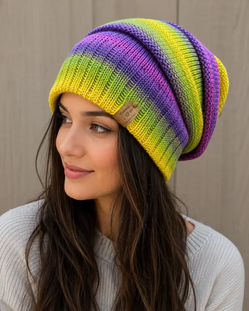 Gorro maxi de lana tejidos - 2