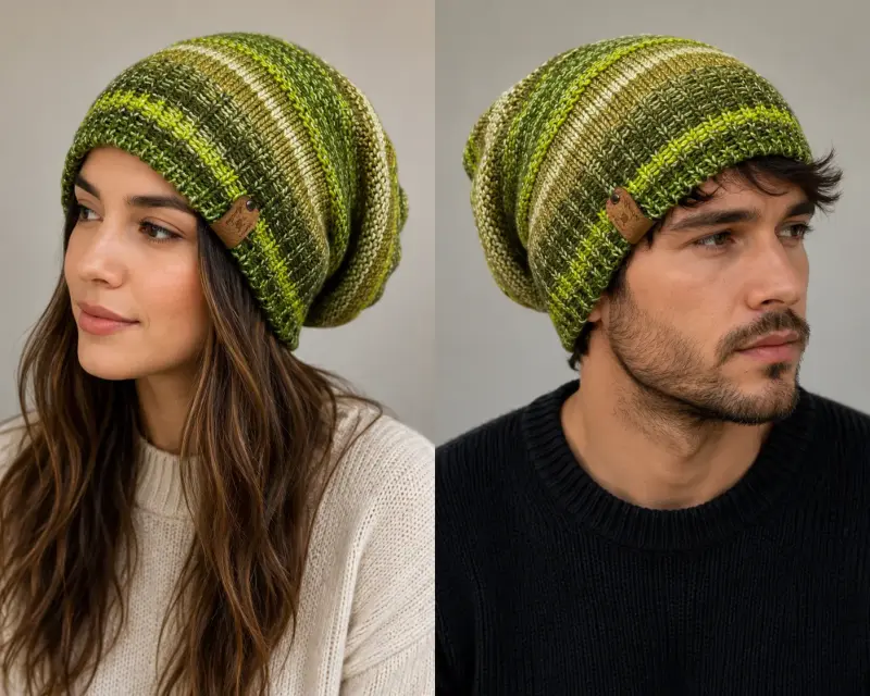 Gorro maxi de lana tejidos - 4