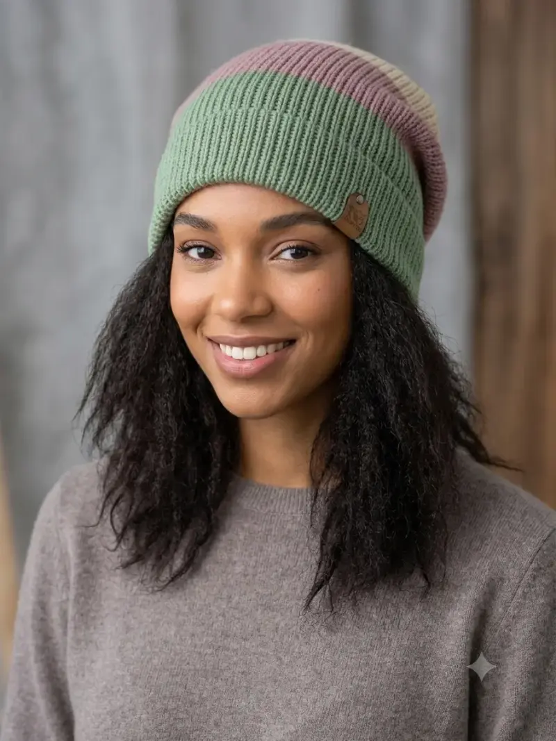 Gorro maxi de lana tejidos - 5