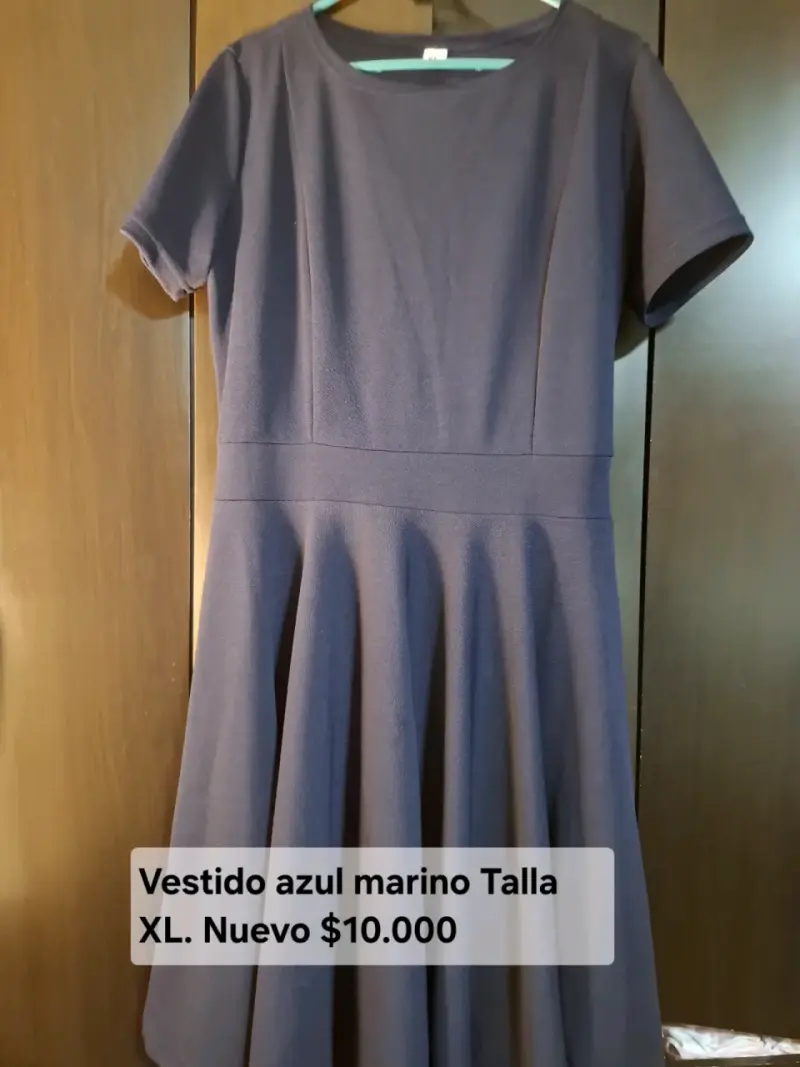 Vestido azul marino elegante talla XL