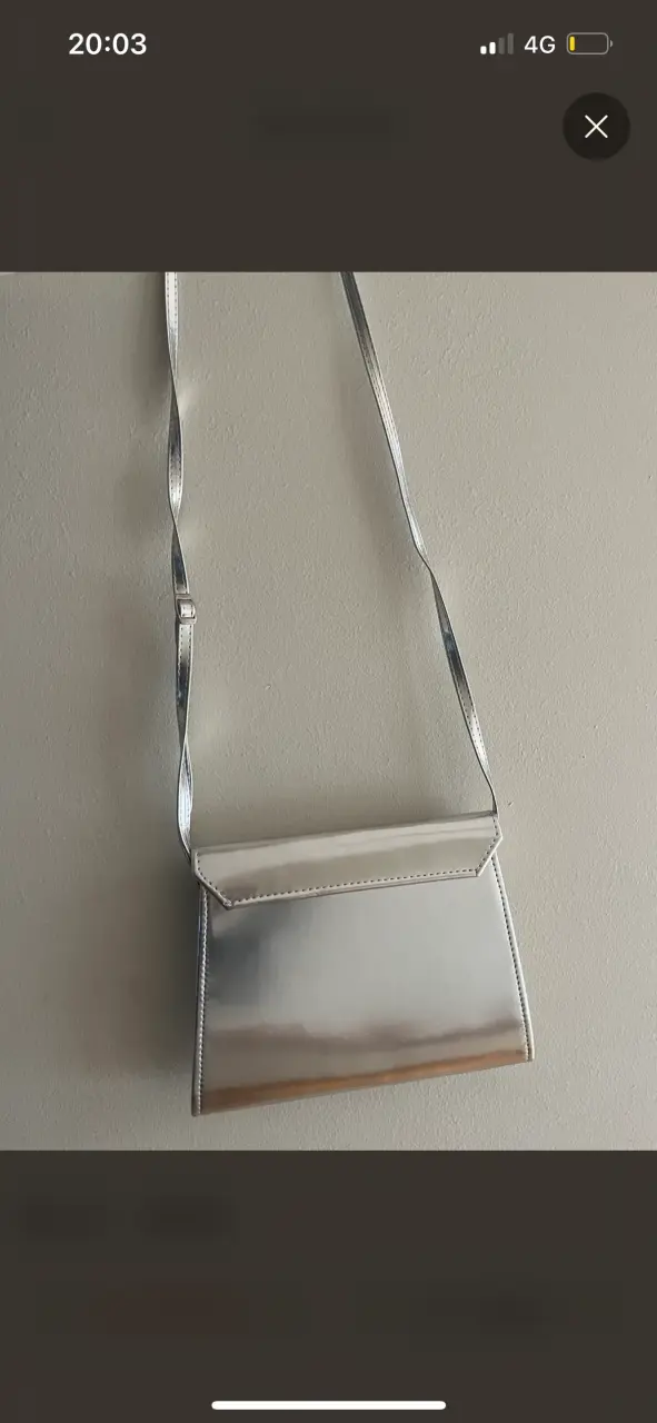 Cartera plateada de hombro elegante - 2