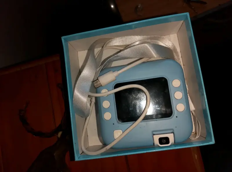 Cámara digital infantil azul con pantalla LCD - 1