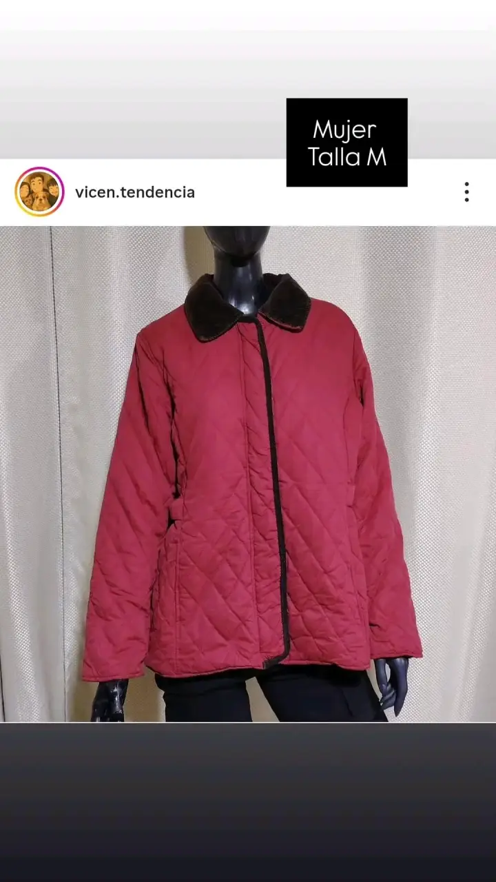 Chaqueta acolchada roja mujer talla M