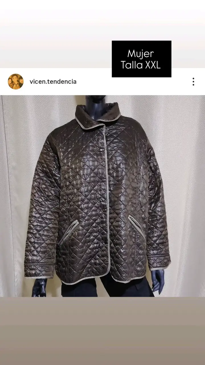 Chaqueta acolchada para mujer talla XXL