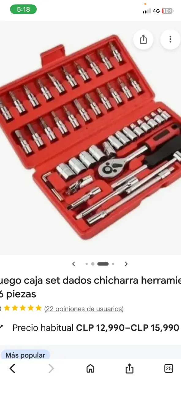 Juego de dados y chicharra 46 piezas