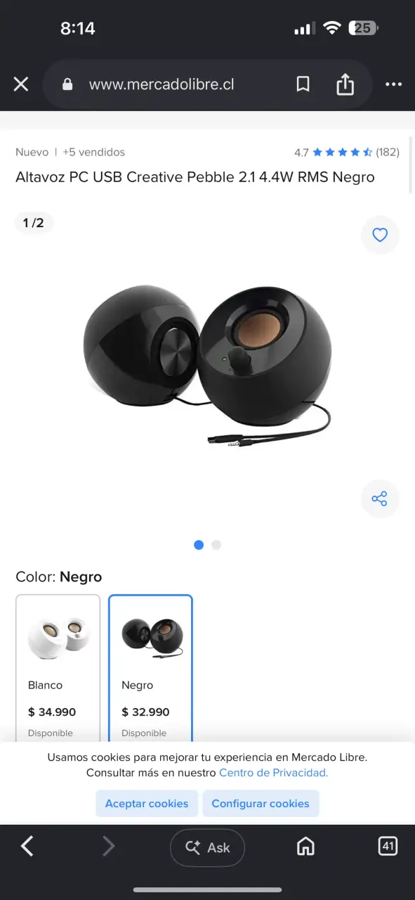 Parlantes Multiuso Creative Pebble USB - 6