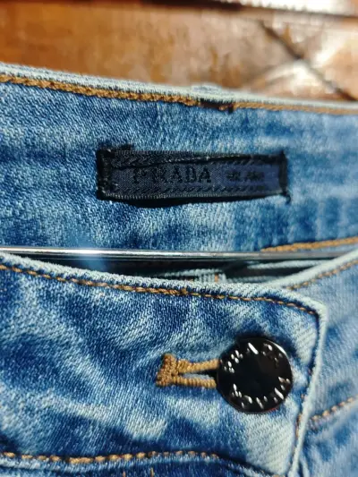 Jeans de mezclilla azul para mujer Prada 36/38 - miniatura 6