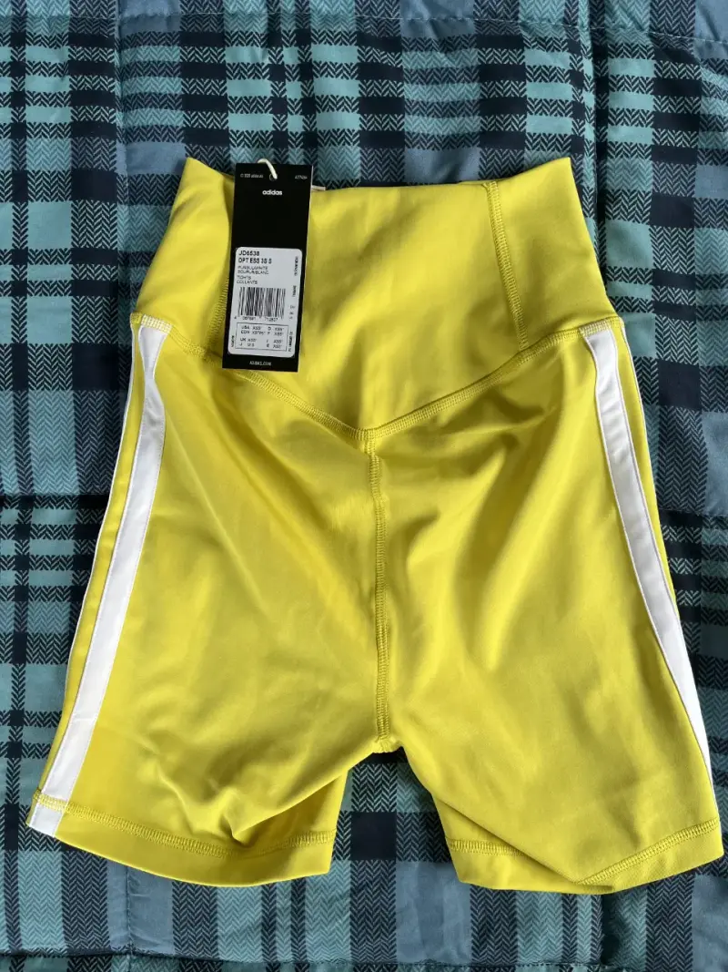 Shorts deportivos amarillos Adidas para mujer xxs - 3