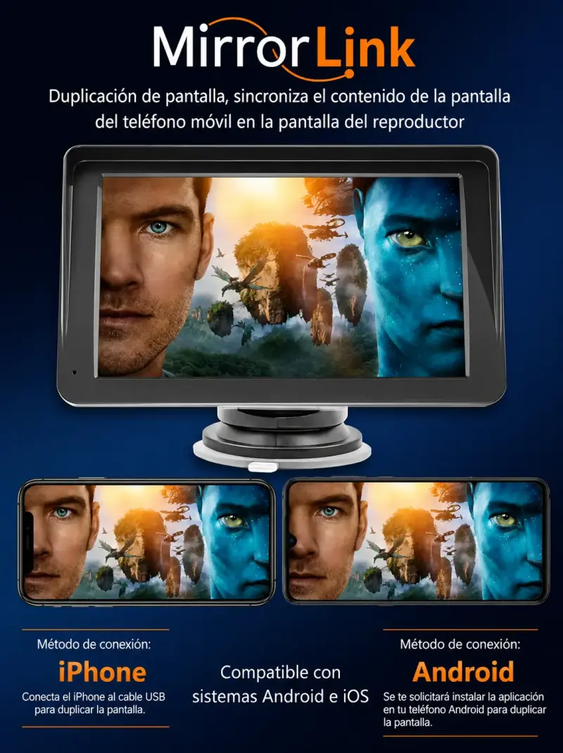Pantalla CarPlay y Android Auto inalámbrica 7” - 5
