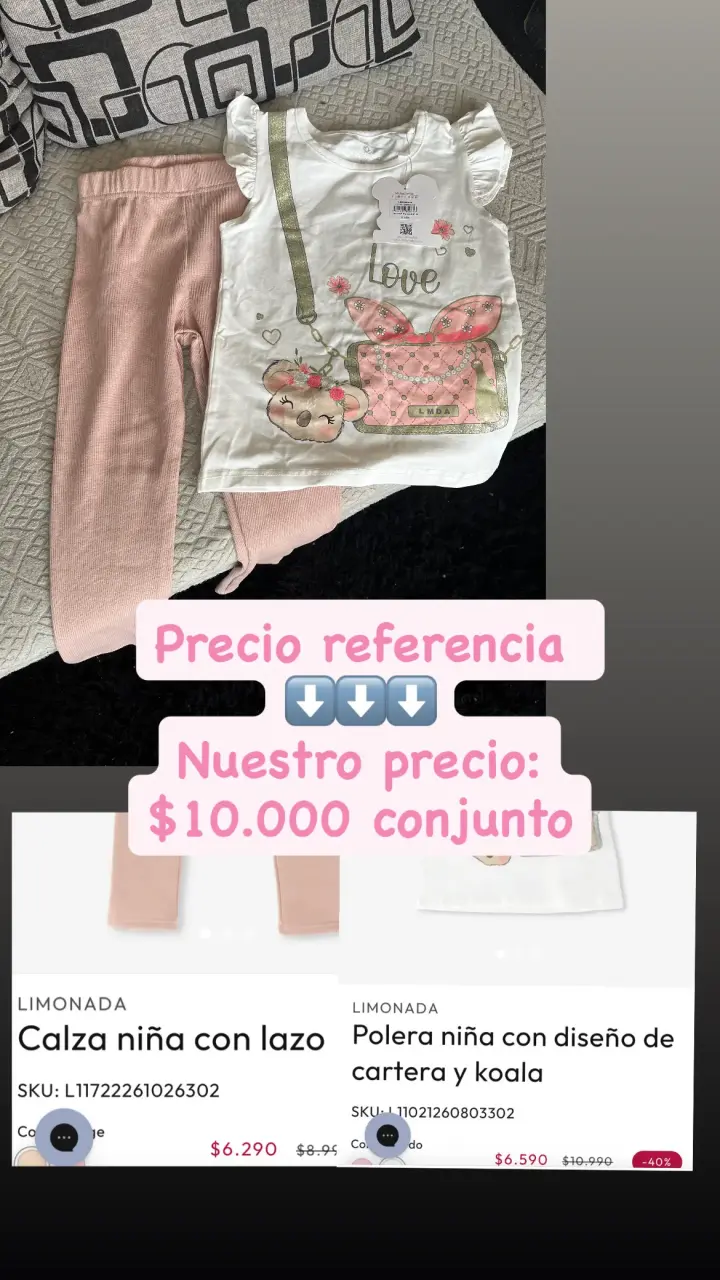 Conjunto niña Limonada con polera y calza