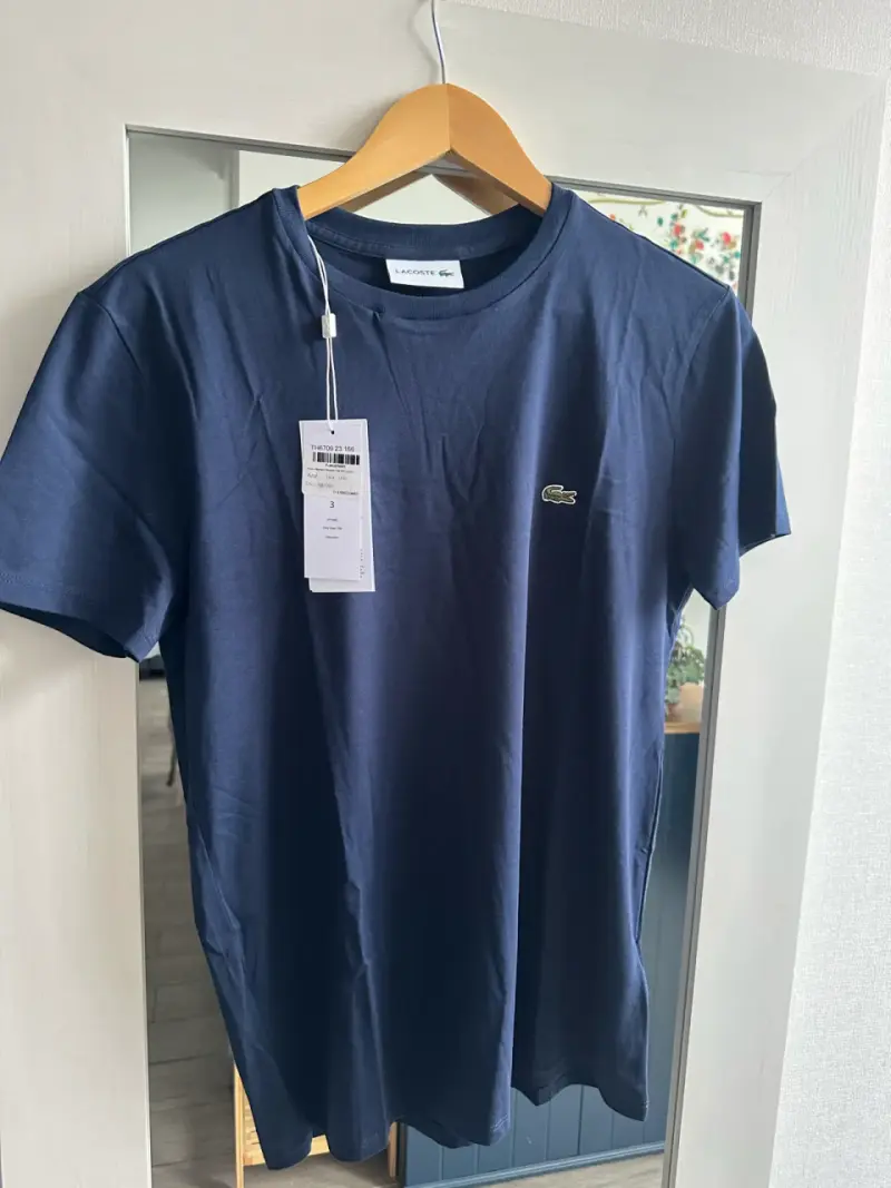 Polera Lacoste azul marino de algodón - 1