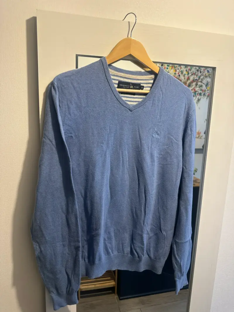 Suéter azul de hombre University Club talla S - 1