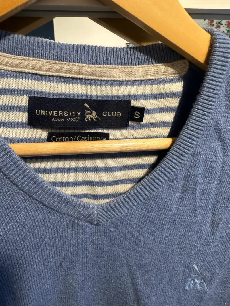 Suéter azul de hombre University Club talla S - 2