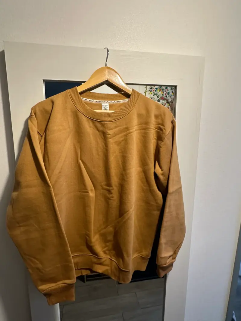 Polerón unisex color camel de algodón - 2