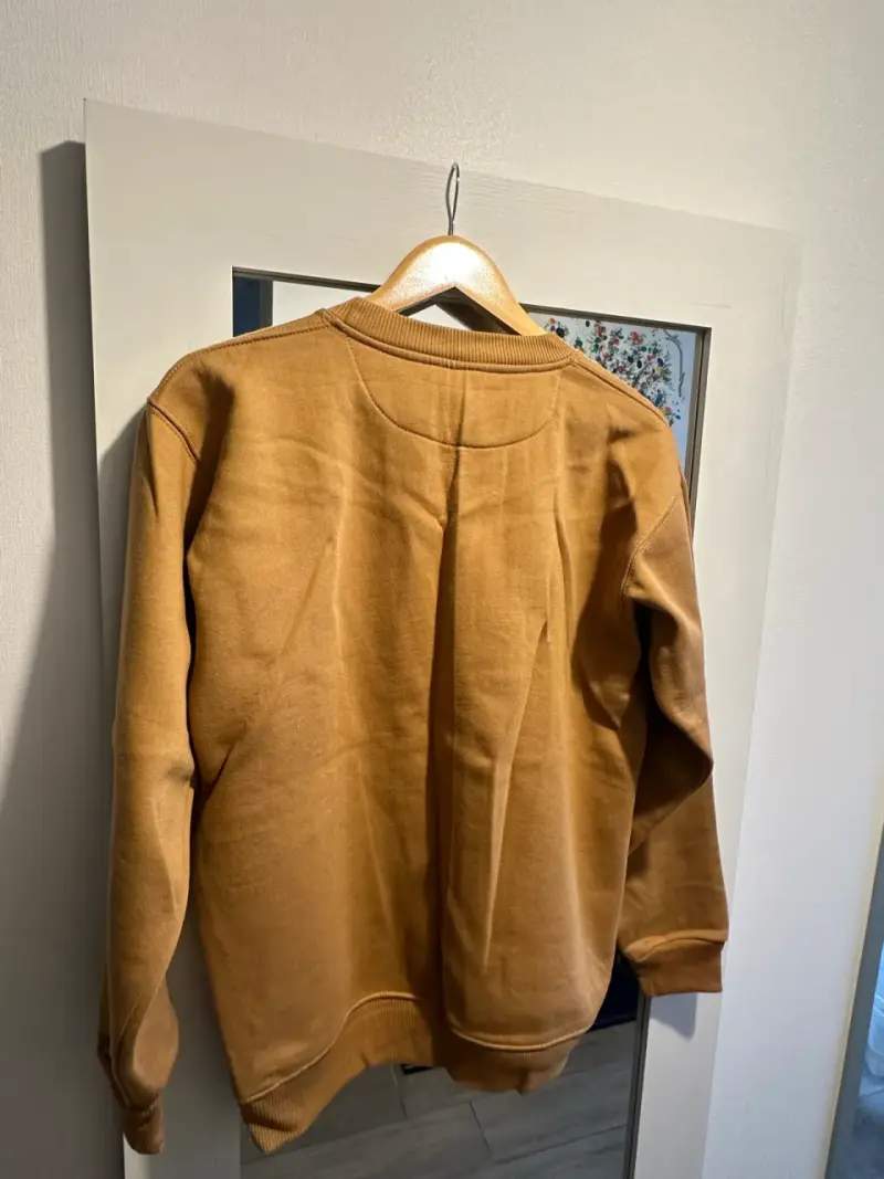 Polerón unisex color camel de algodón - 3