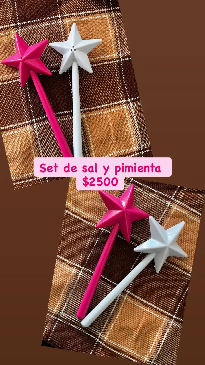 Set de sal y pimienta en forma de estrella