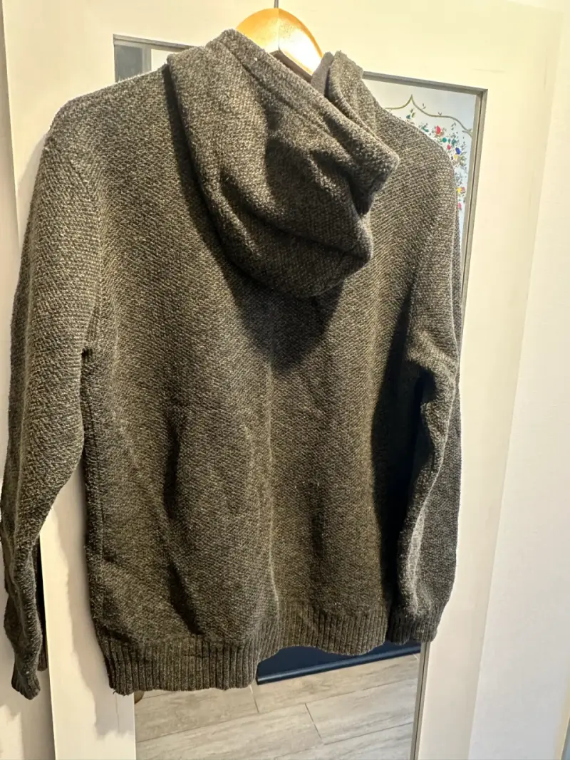 Polerón con capucha gris oscuro para hombre - 4