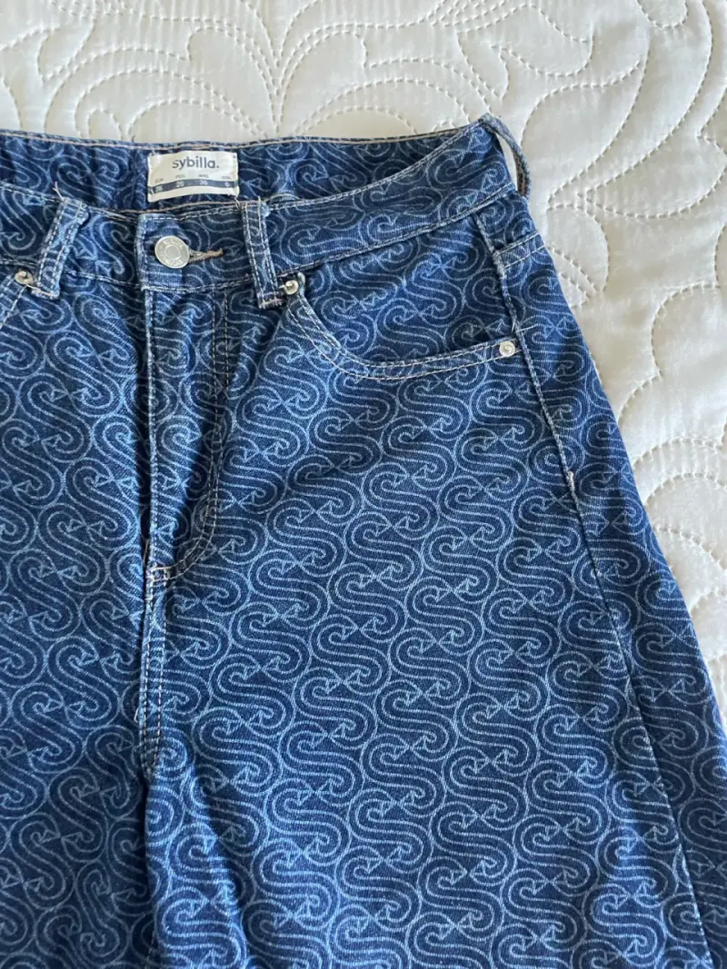 Jeans azules estampados Sybilla - 1