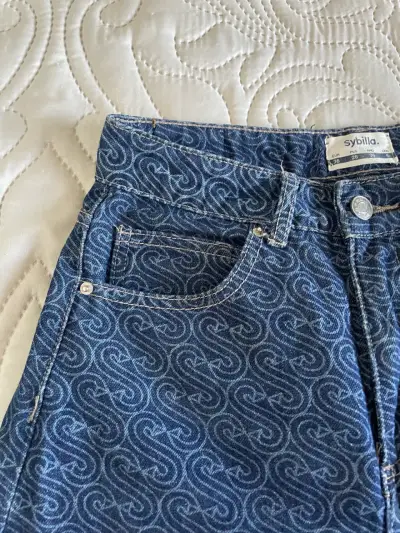 Jeans azules estampados Sybilla - miniatura 4