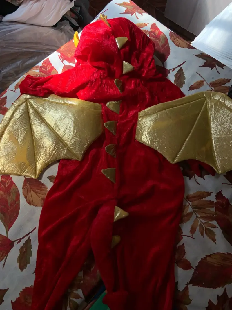 Disfraz de dragón rojo para niños - 2