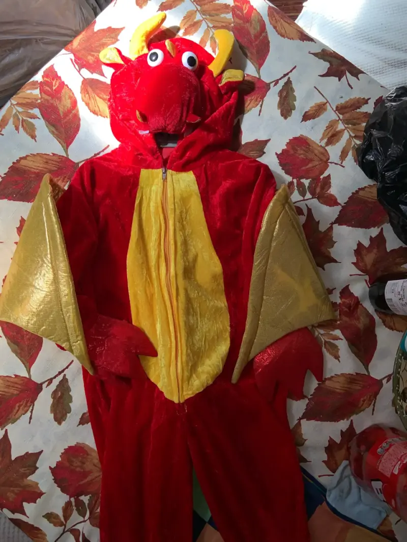 Disfraz de dragón rojo para niños - 3
