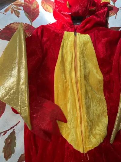 Disfraz de dragón rojo para niños - miniatura 5