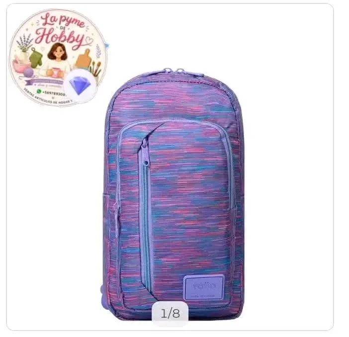Mochila escolar multicolor resistente y espaciosa - 1