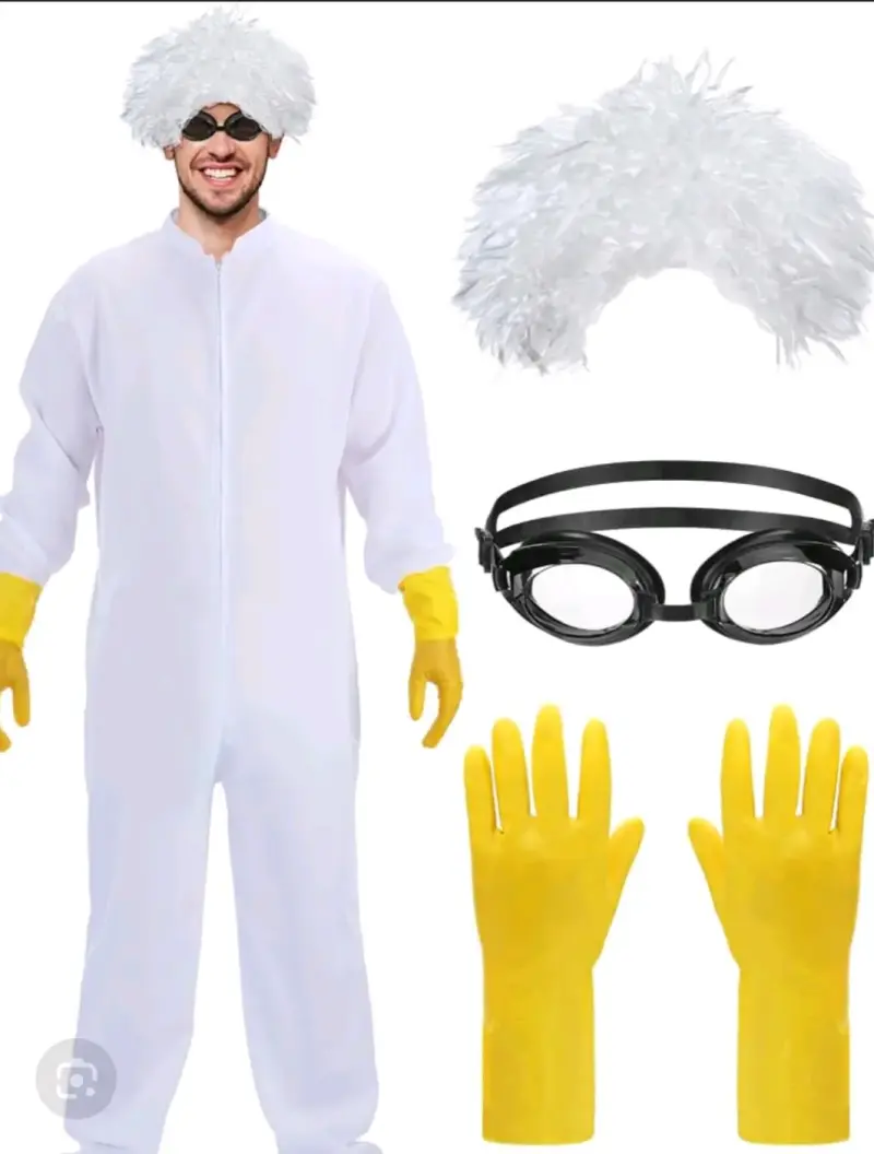 Traje protector desechable blanco con capucha - 4