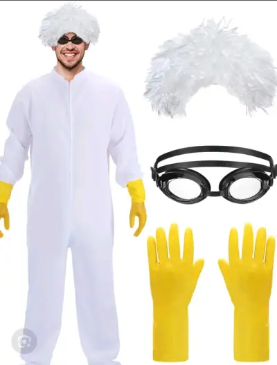 Traje protector desechable blanco con capucha - miniatura 4