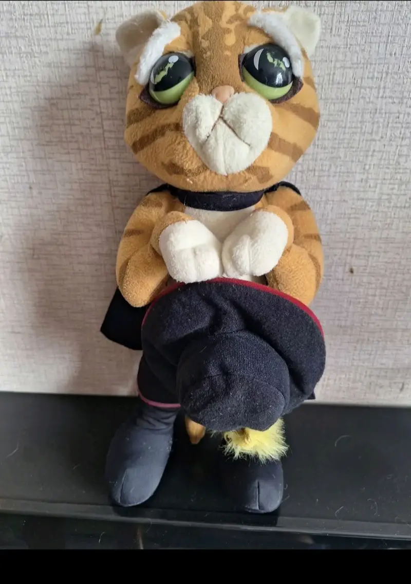 Peluche de gato con botas de peluche suave - 1