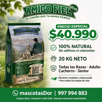 Alimento para perros Amigo Fiel 20 kg natural - miniatura 1