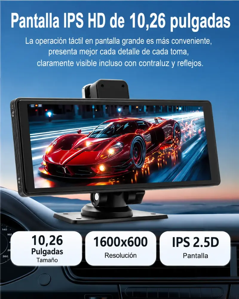 Pantalla 10,26” cámara frontal y reversa Carplay - 5