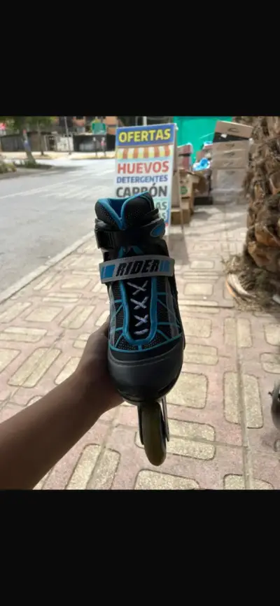 Patines en línea Rider Skates negros y azu - miniatura 1