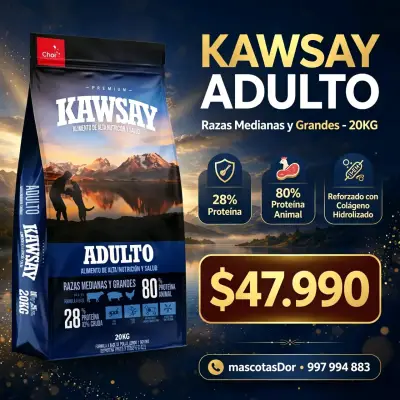 Alimento para Perros Kawsay Adulto 20kg - miniatura 1