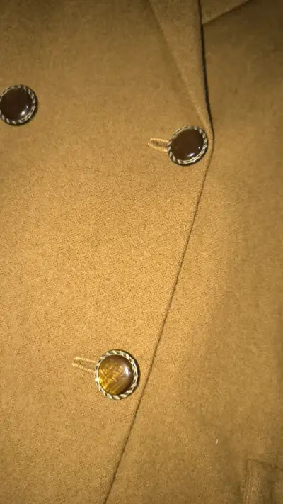 Abrigo marrón de lana unisex - miniatura 2