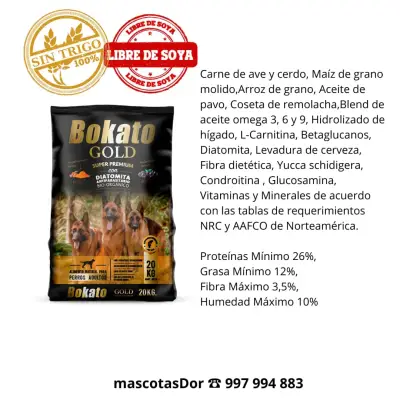 Alimento para perros adultos Bokato Gold 20kg - miniatura 2